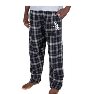NWOT Men's Concepts Sport Chicago White Sox Black Plaid Flannel Pajama Pants